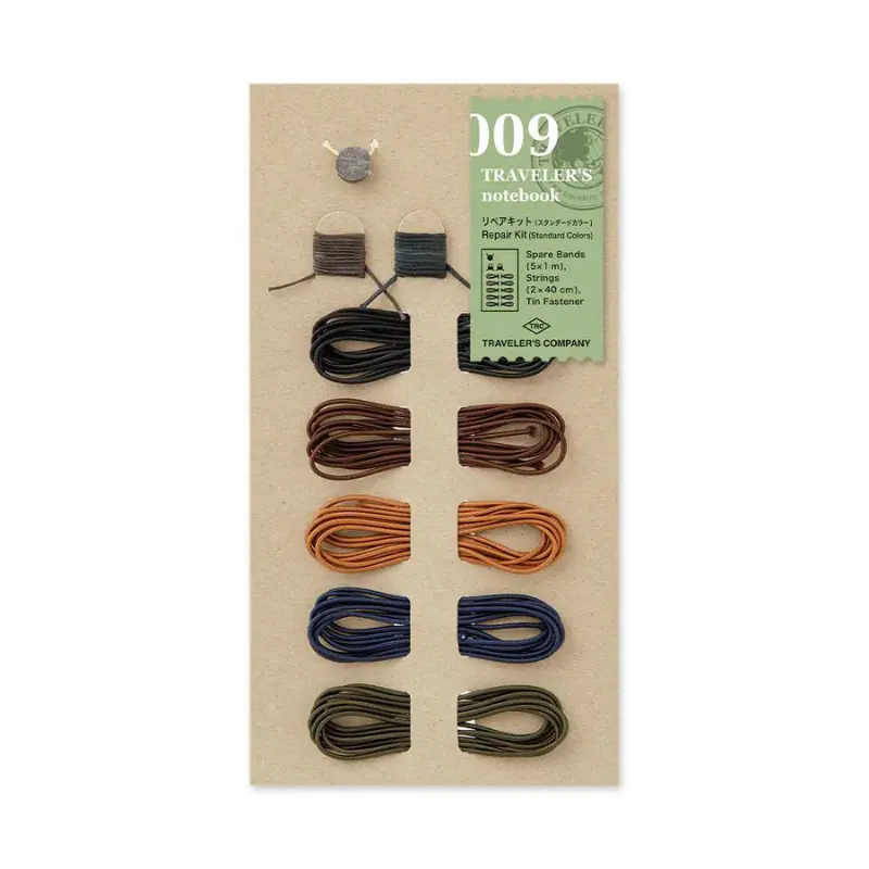 009 Standard Repair Kit For Traveler’S Notebook – Includes Bands And Fasteners 1