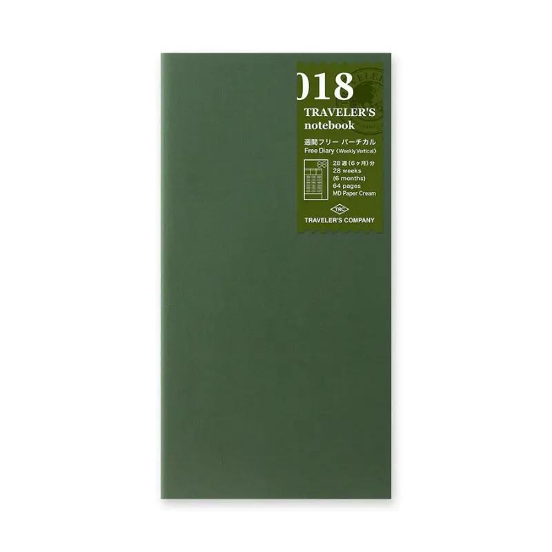 018 Undated Weekly Layout Refill – Regular-Sized Traveler’S Notebook Planner 1