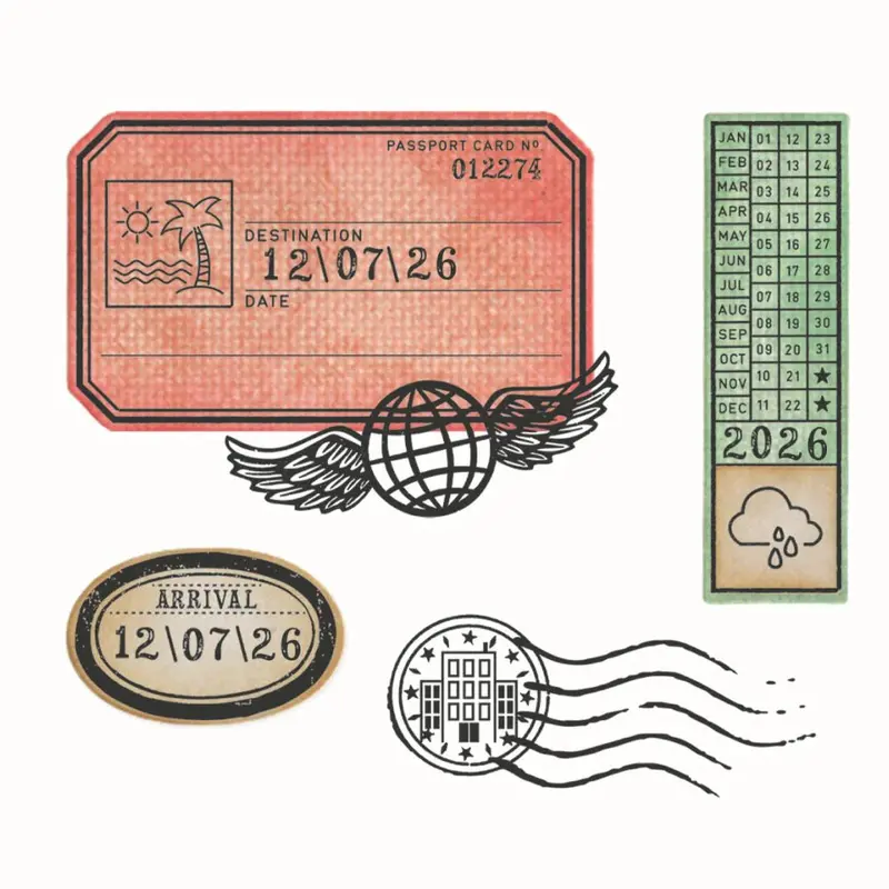 49 & Market Globetrotter’S Mark Stamp And Die Bundle – Travel-Inspired Design 1