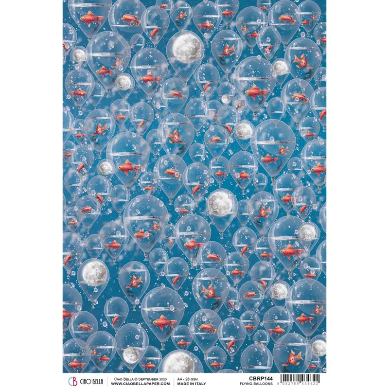 A4 Balloon-Flying Rice Paper Design 1