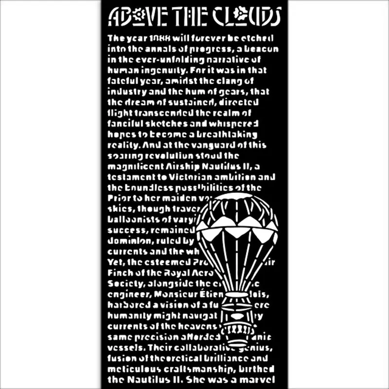 Above The Clouds 5X10 Inch Layering Stencil – Voyages Fantastique Collection 1