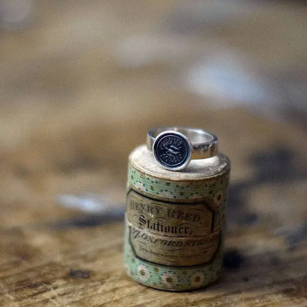 'Always Wandering, Never Unfaithful' Wax Seal Ring – Wanderlust Keepsake 1