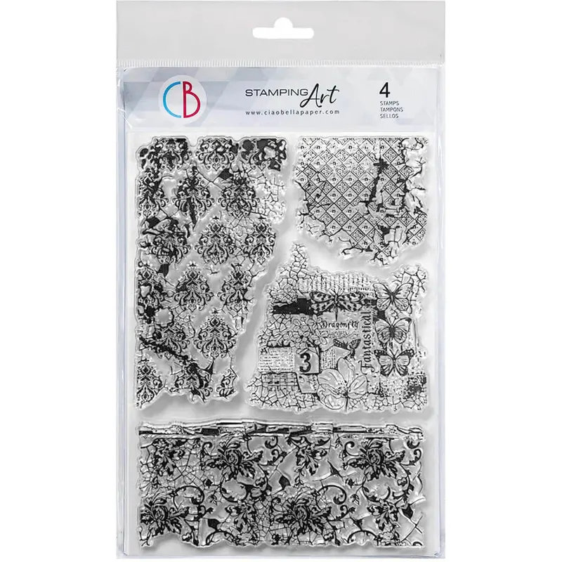 Antique Tapestries 6X8 Clear Photopolymer Stamp Design Set 1