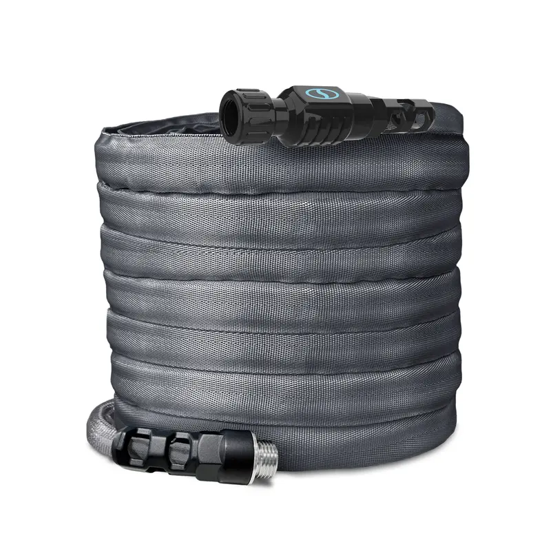 Aqua Joe 75-Foot Fiberjacket Garden Hose – Twist-Resistant, Reinforced, 5/8-Inch 1