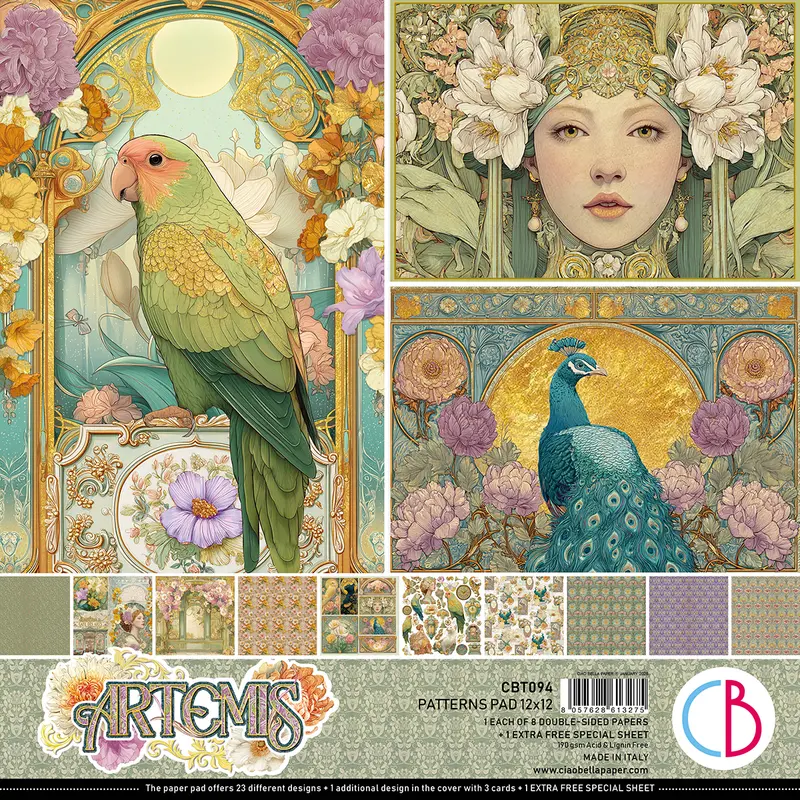 Artemis 12×12 Patterned Paper Pad – Coordinated Designs 1