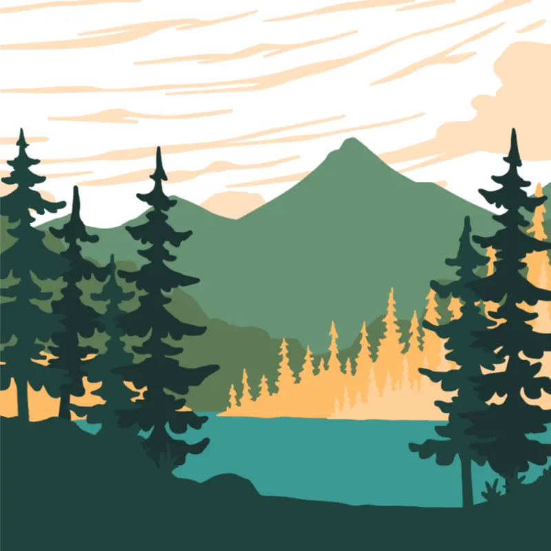At The Lake 6X6 Layering Stencil Pack 1