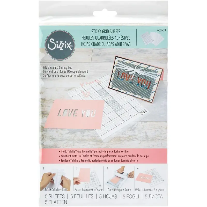 Big Shot Sticky Grid Sheets – 6X8.5 Inch, 5-Pack 1