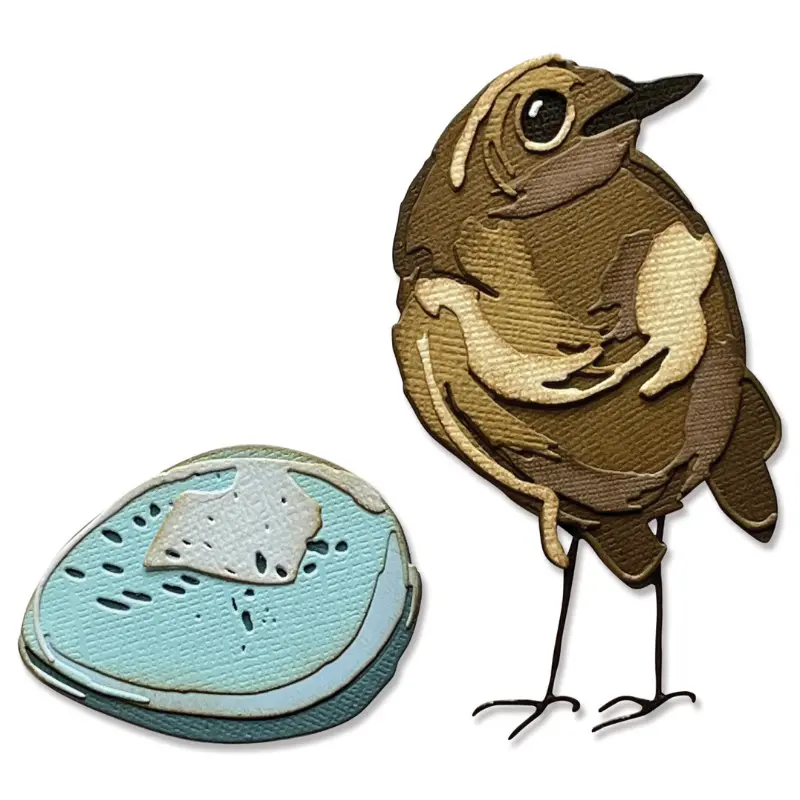 Bird & Egg Colorize Die Set – Tim Holtz Detailed Metal Cutting Dies 1