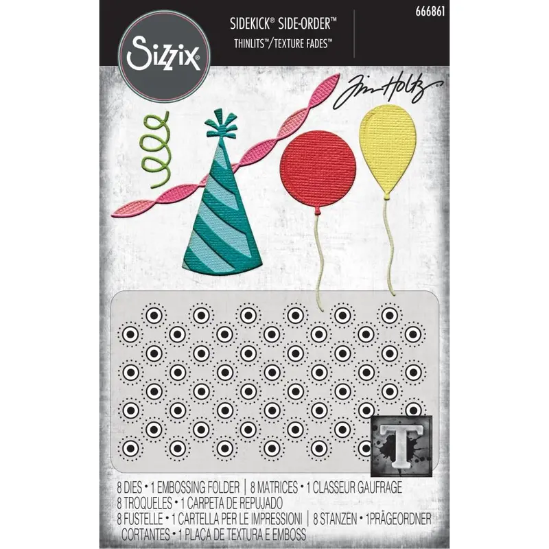 Birthday-Themed Letterboard Texture Fades & Thinlits Set (Tim Holtz Vault) 1