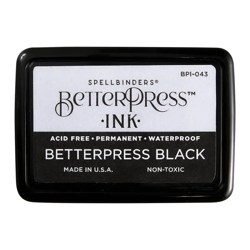 Black Betterpress Full-Size Ink Pad With Reinker Compatibility 1
