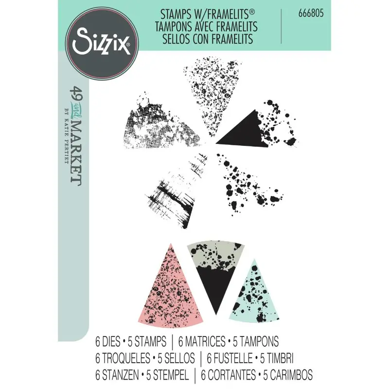 Build-A-Burst Painterly Stamp And Die Combo Set | 49 & Market 1