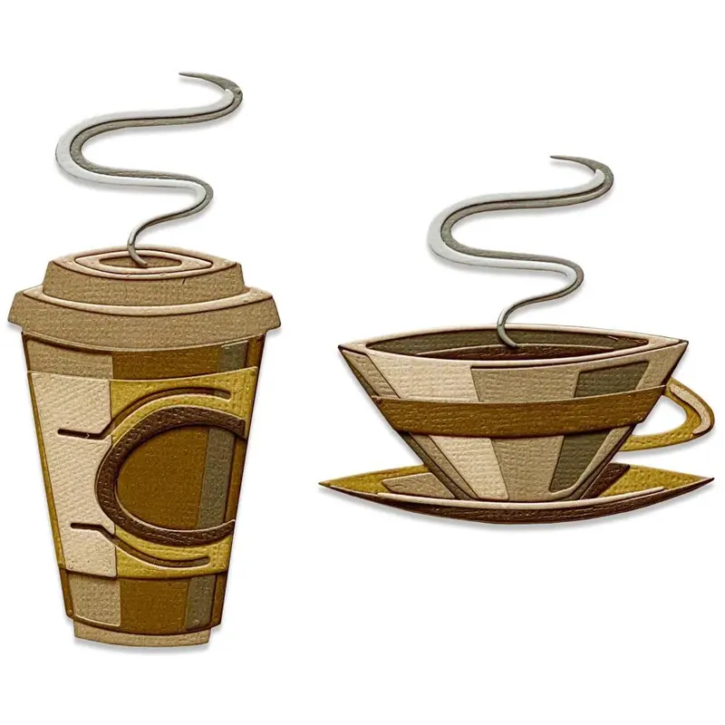 Café Colorize Thinlits Die Set By Tim Holtz – Layered Coffee-Themed Dies 1