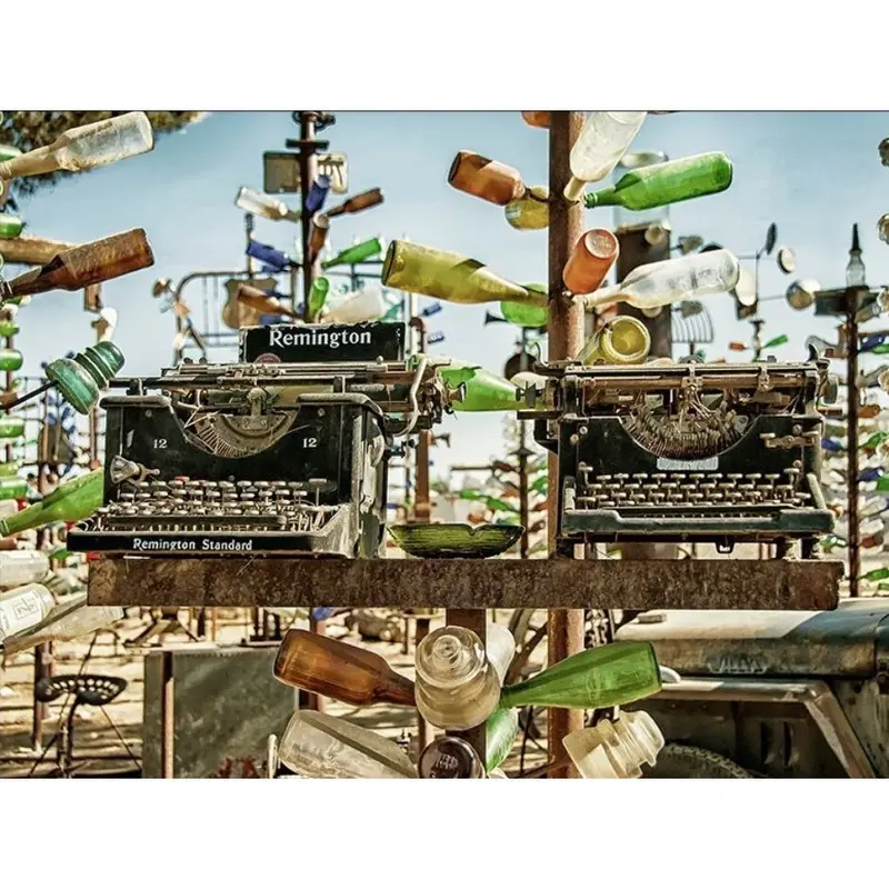 California-Themed Remington Typewriter Laser-Cut Wooden Puzzle 1