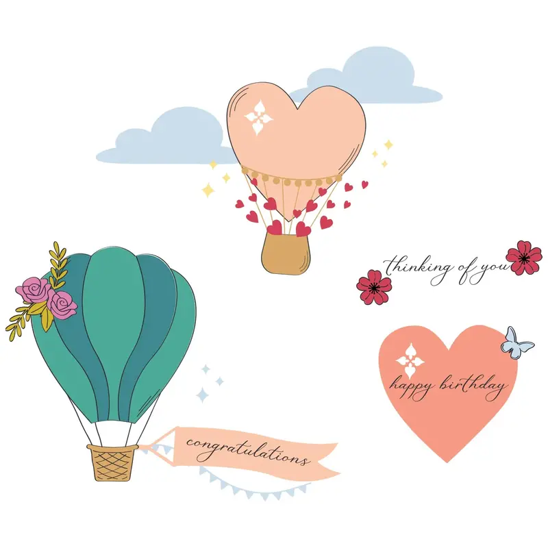 Catherine Pooler ‘Up & Away’ A5 Clear Stamp Collection 1
