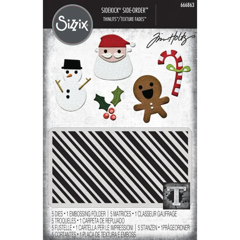 Christmas-Themed Texture Fades & Thinlits Set (Tim Holtz Vault) 1