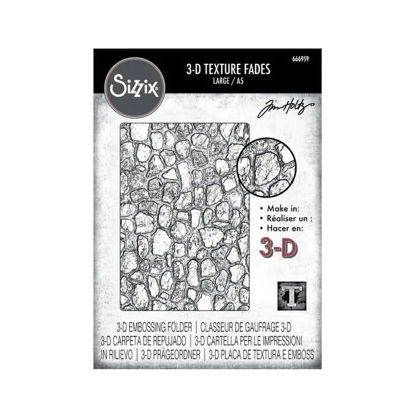 Cobblestone-Texture A5 Embossing Folder, 3D Effect 1
