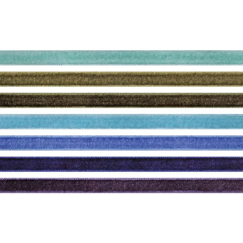 Cool-Tone Velvet Ribbon Trims By Idea-Ology 1