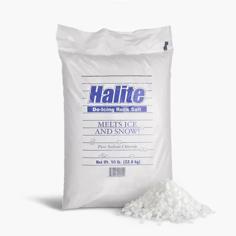 Halite Premium Rock Salt Ice Melter – 50 Lb Bag For Heavy-Duty Snow & Ice Removal 1