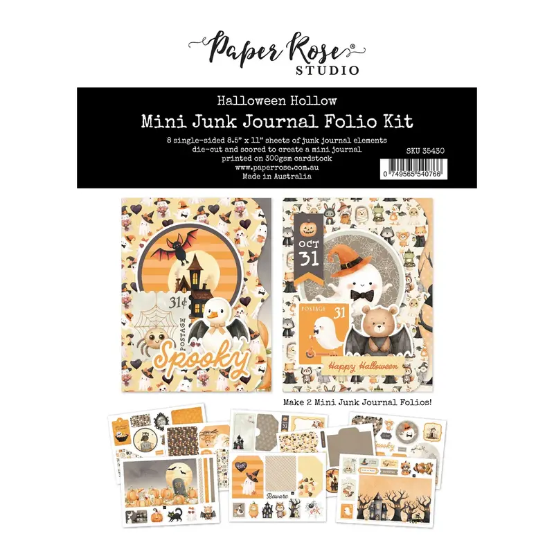 Halloween Hollow Mini Junk Journal Folio (8.5×11) 1