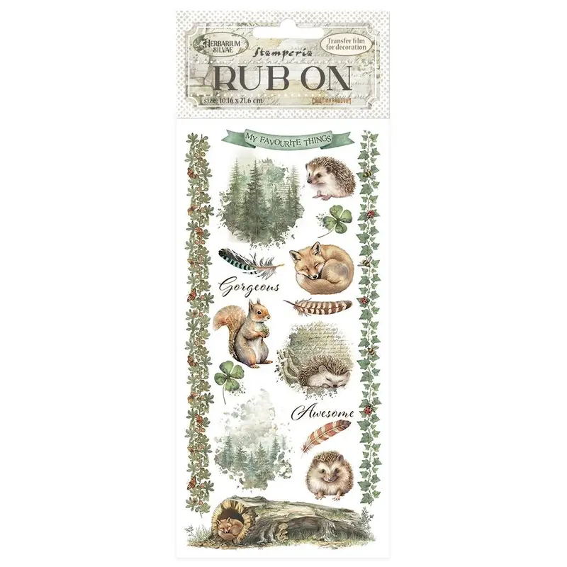 Herbarium Silvae 4X8.5 Vintage-Style Rub-On Transfer Sheets 1