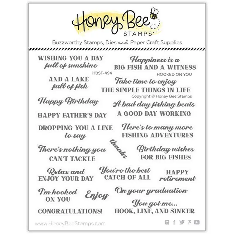 Hooked On You Sentiment Stamp And Die Combo 1