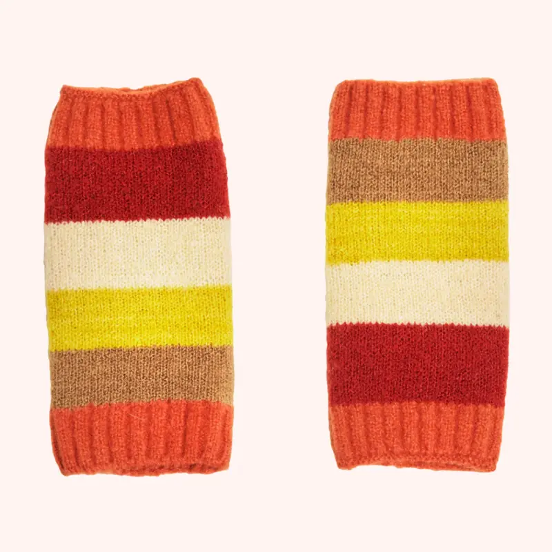 Lilia Wrist Warmers In Sunset Mix Palette 1