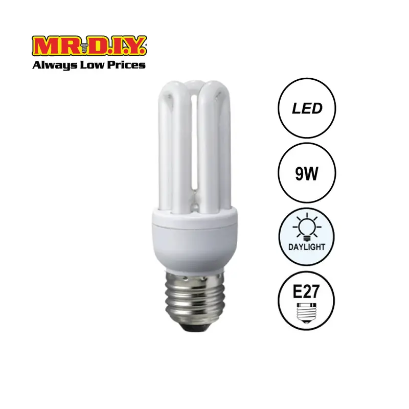 Mr.Diy 9W Daylight 3U Led Bulb – Single E27 Energy-Efficient Lamp 1