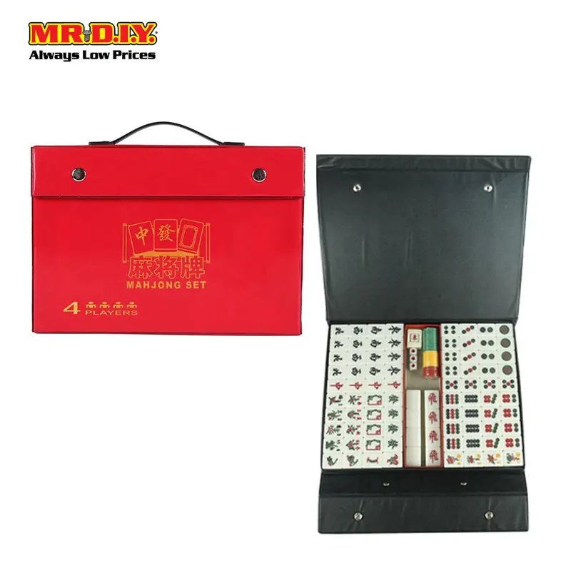 Mr.Diy Four-Player Mahjong Game Set With Tiles & Accessories 1
