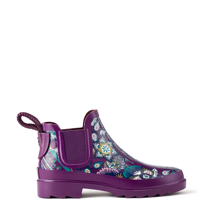 Rhyme Rain Boots – Rubber In Violet Tapestry World Design 1