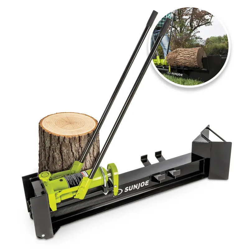 Sun Joe 10-Ton Hydraulic Log Splitter With Mobility Wheels – Handles Logs Up To 18" L × 8" W 1