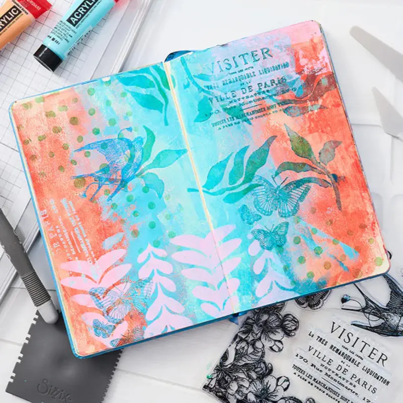 'The Visitor' Themed A6 Stamp And A5 Stencil Collection By Cat Kerr 1