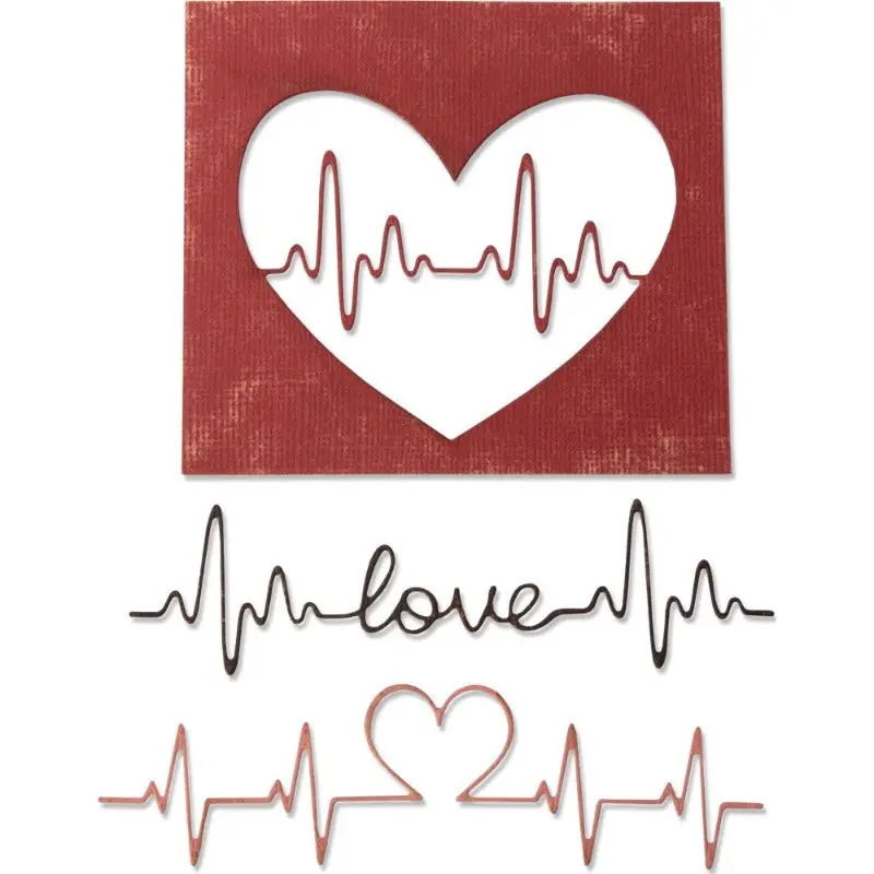 Tim Holtz Heartbeat Thinlits Die Set For Paper Crafting 1