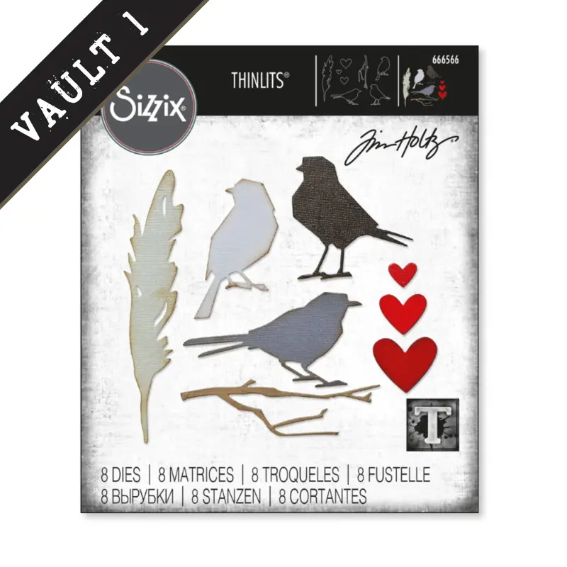 Tim Holtz Lovebirds Metal Die Set – Vault Collection Launch 1