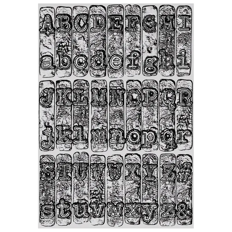 Tim Holtz Typewriter Texture Fades Embossing Folder – A5 Large Scale 1