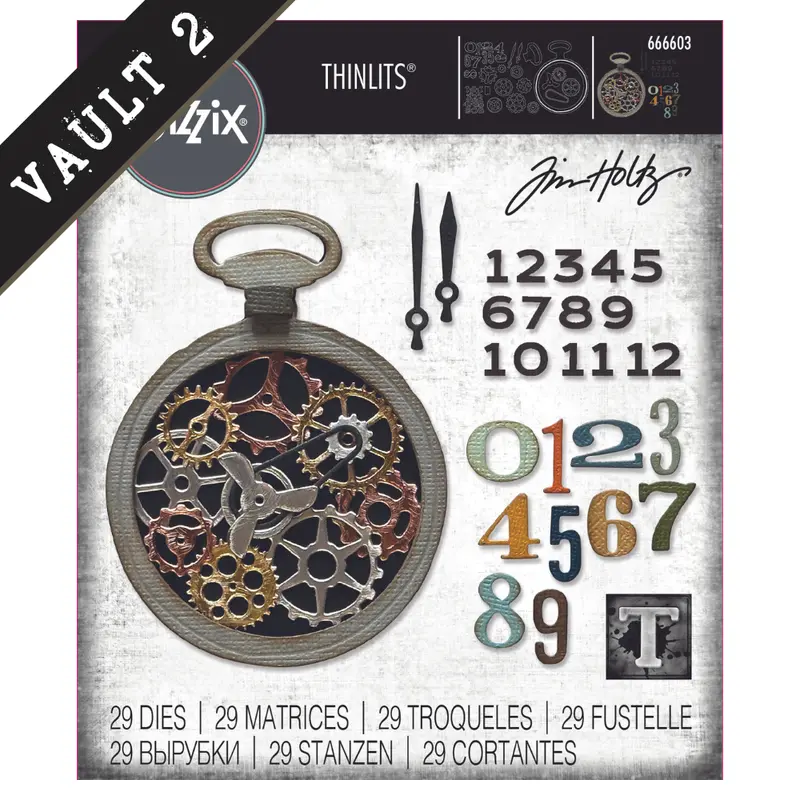 Tim Holtz Vault Die Set: Watch Gears Motif – Release No. 2 1