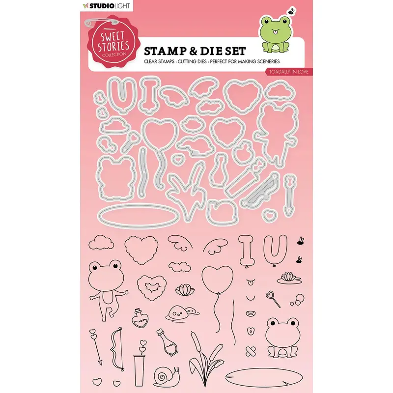 Toadally In Love Clear Stamp And Die Combo – Sweet Stories Clearance 1