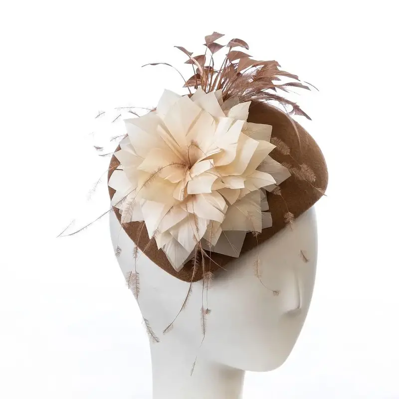 Toffee-Toned Wool Pillbox Hat – Dawes Style 1