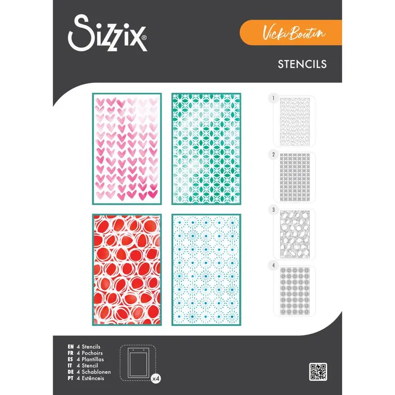 Vicki Boutin Buildables Backgrounds #1 – A6 Layered Stencil Set 1