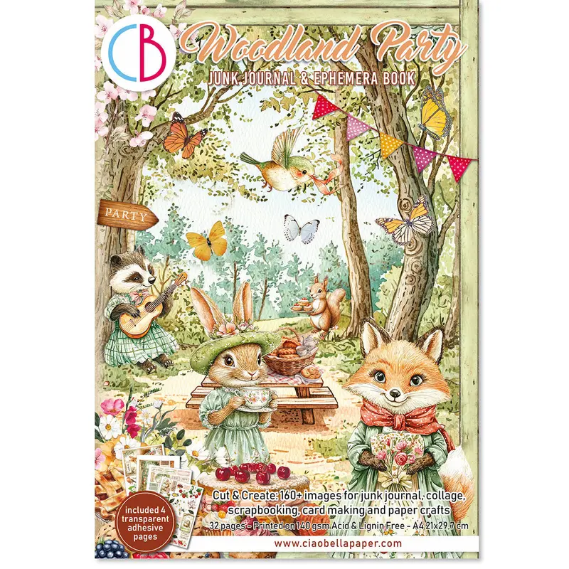 Woodland Party Junk Journal & Ephemera Book – A4 Size 1