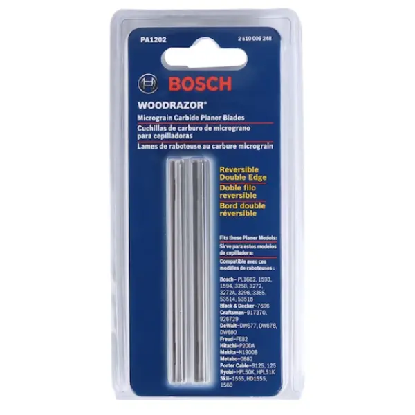 Woodrazor Micrograin Carbide Planer Blades – 3-1/4-Inch, 2-Pack 1