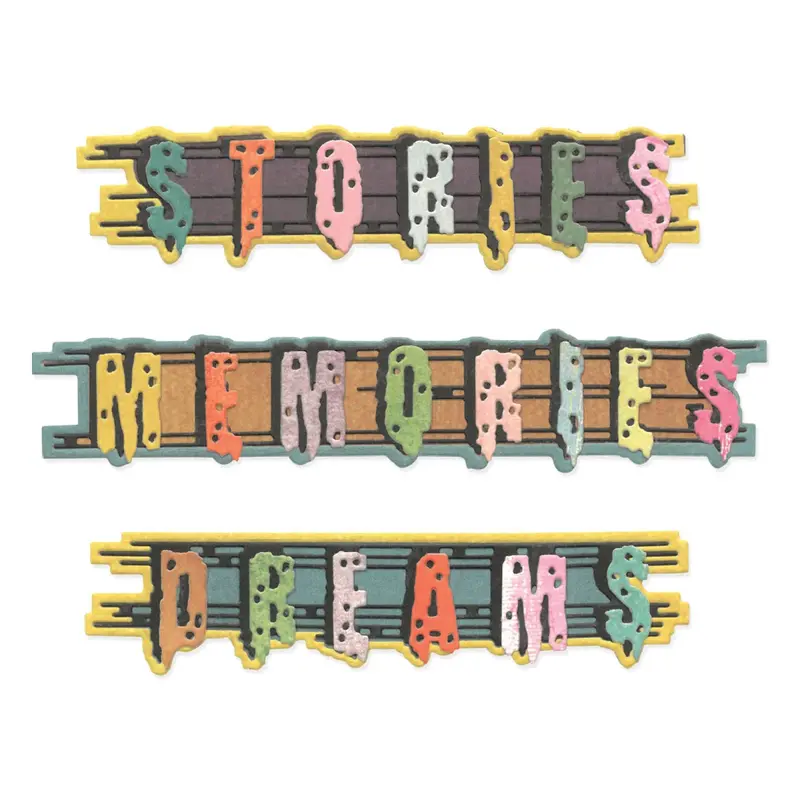 Word Wafers No. 2 Thinlits Die Set By Seth Apter 1