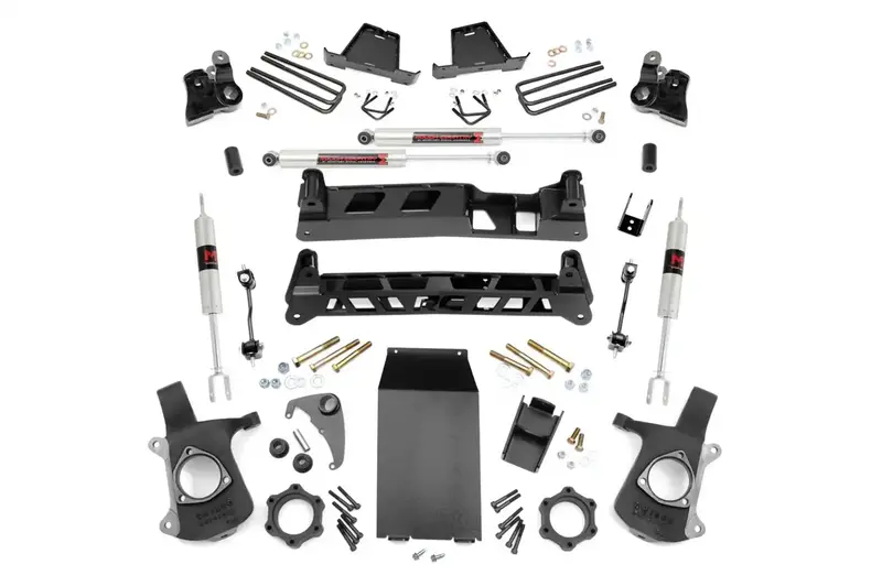 Rough Country 27240 - Suspension Lift Kit W/Shocks 6 In. No-Torsion Drop M1 Monotube Shocks 1