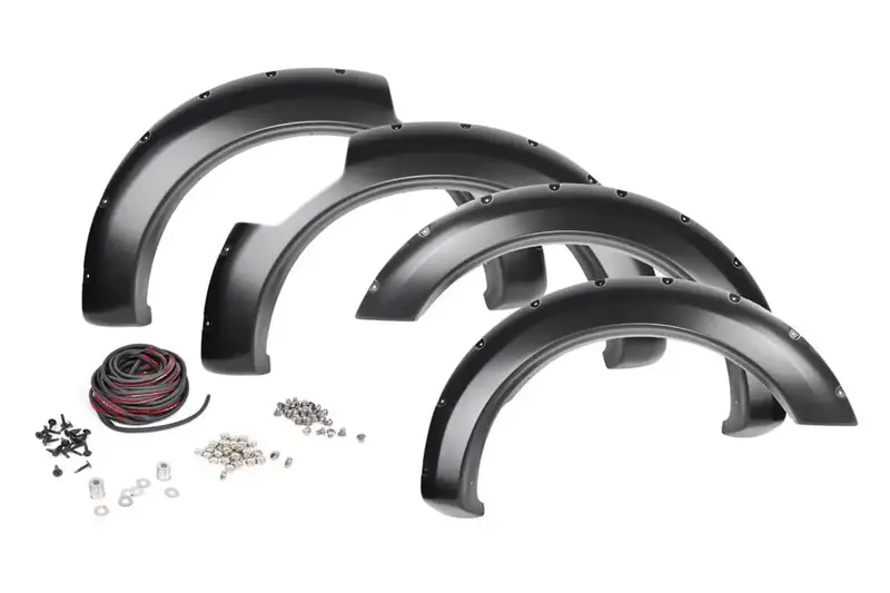 Rough Country N101705 Pocket-Style Fender Flares – Molded Polyethylene, Direct-Fit Installation 1